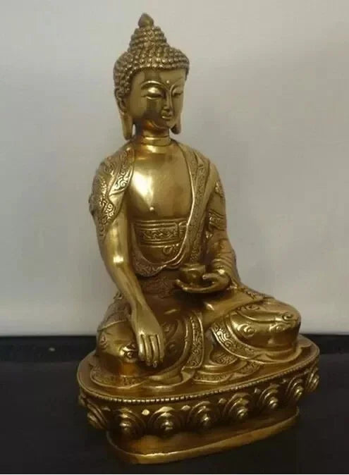 Patung Tembaga Tibet Buddha Tibet Shakyamuni Patung Buddha Perunggu
