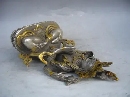 Patung Ukiran Tangan Perak Tibet Patung Buddha Buddha Tibet Patung Tara Putih