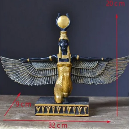 Patung kerajinan & Seni RESIN lapisan tembaga gilingan kehidupan dewi mitologi Mesir dekorasi gaya Mesir kuno rumah kreatif