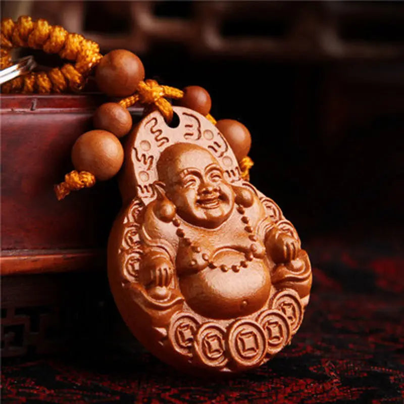 Peach Wood Small Gourd Pendant, Home Safe Fortune, Car Key Chain, Couple Creative Birthday Gift, Feng Shui Decoration for Phone