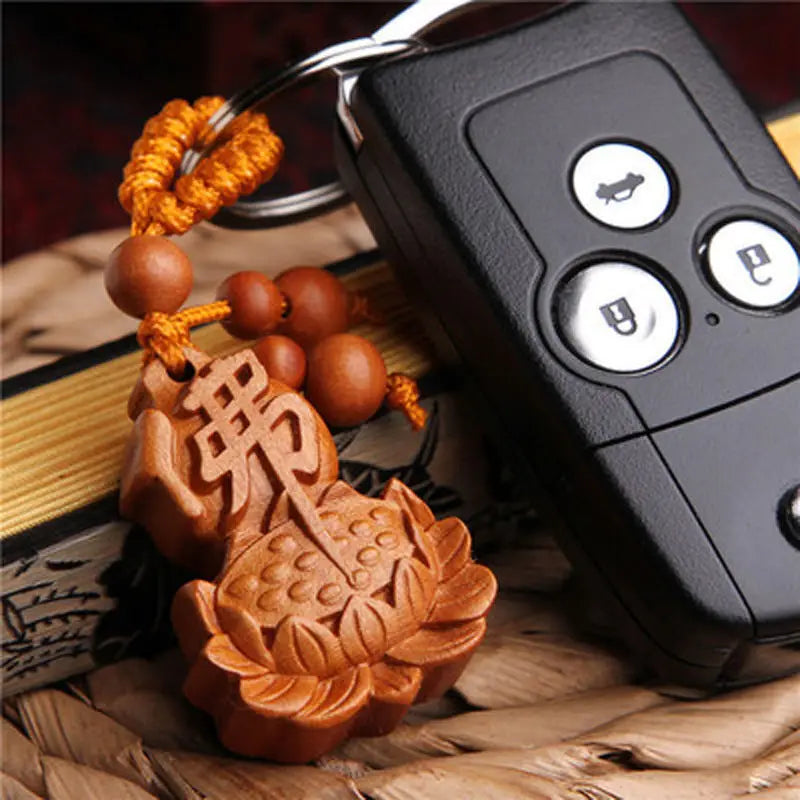 Peach Wood Small Gourd Pendant, Home Safe Fortune, Car Key Chain, Couple Creative Birthday Gift, Feng Shui Decoration for Phone