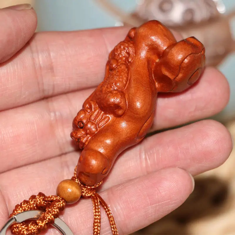 Peach Wood Small Gourd Pendant, Home Safe Fortune, Car Key Chain, Couple Creative Birthday Gift, Feng Shui Decoration for Phone