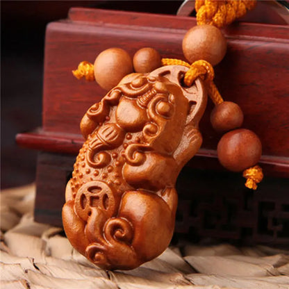 Peach Wood Small Gourd Pendant, Home Safe Fortune, Car Key Chain, Couple Creative Birthday Gift, Feng Shui Decoration for Phone