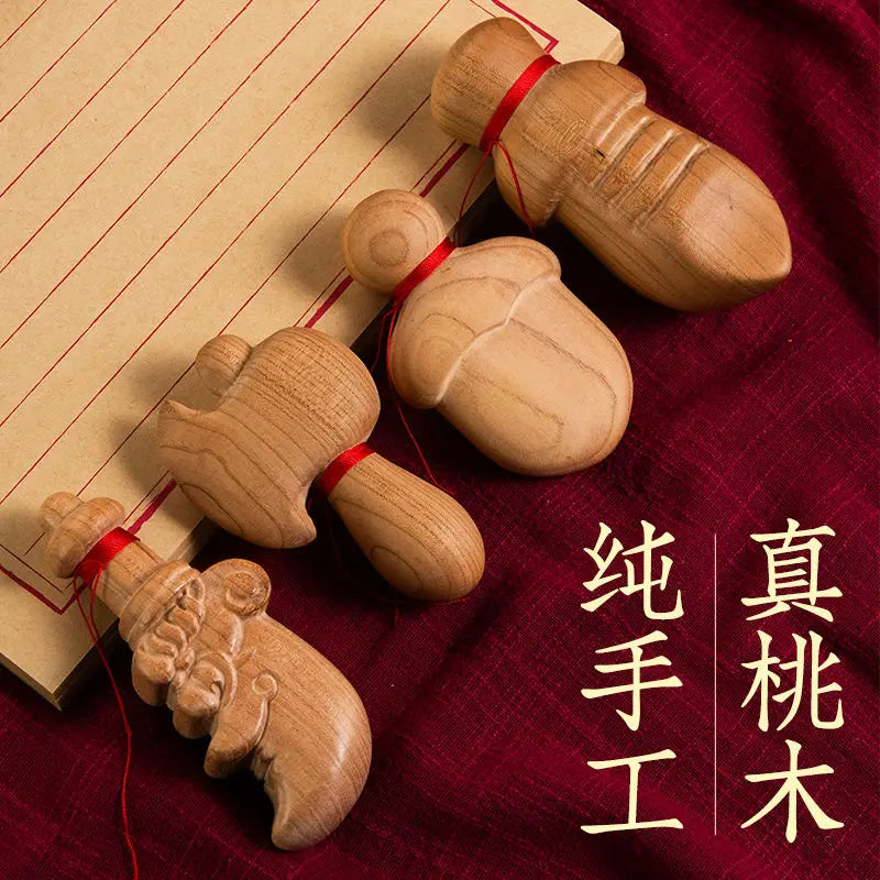 Peach Wooden Sword, Fat Sword, Pure Handmade Carving, Car Key, Backpack, Hanger, Body Protection Mascot, Xiao Li