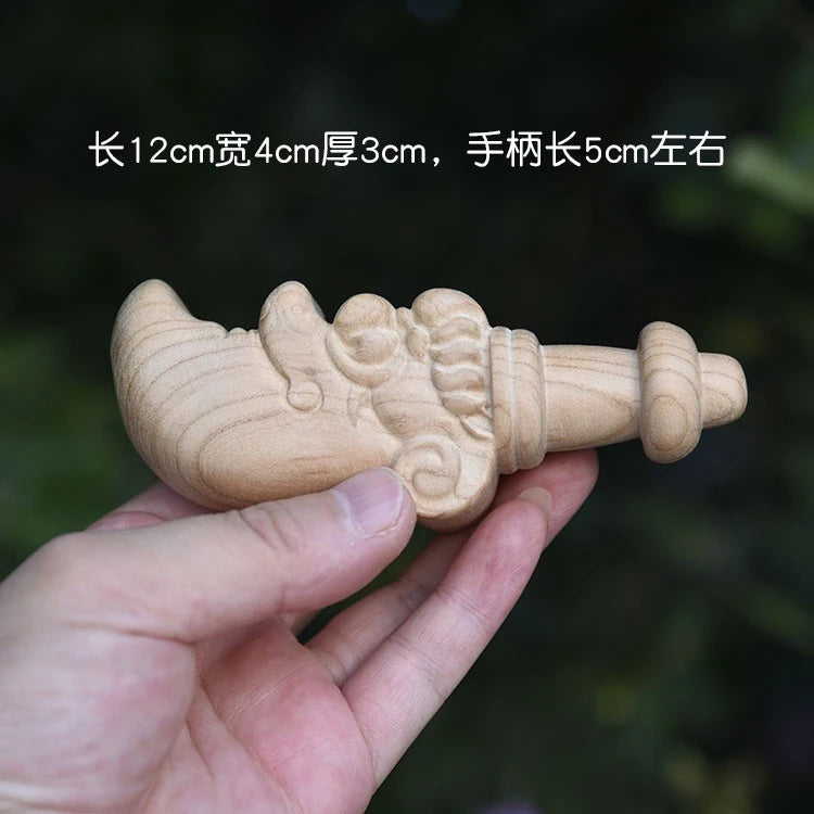 Peach Wooden Sword, Fat Sword, Pure Handmade Carving, Car Key, Backpack, Hanger, Body Protection Mascot, Xiao Li