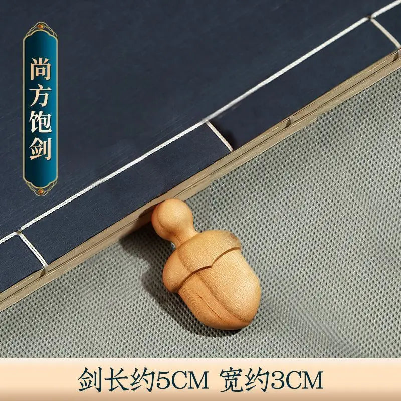 Peach Wooden Sword, Fat Sword, Pure Handmade Carving, Car Key, Backpack, Hanger, Body Protection Mascot, Xiao Li