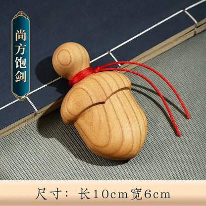 Peach Wooden Sword, Fat Sword, Pure Handmade Carving, Car Key, Backpack, Hanger, Body Protection Mascot, Xiao Li