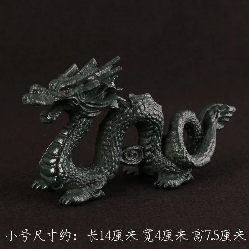 Peach wood dragon ornaments, wood carving, solid wood texture, Qinglong office, living room, bedroom, car entrance handicrafts