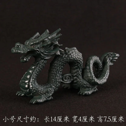 Peach wood dragon ornaments, wood carving, solid wood texture, Qinglong office, living room, bedroom, car entrance handicrafts