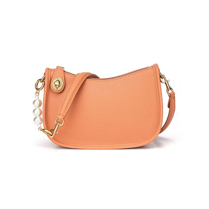 Pearl niche high-end feel stick bag, women's trend simple and versatile cowhide single shoulder crossbody bag