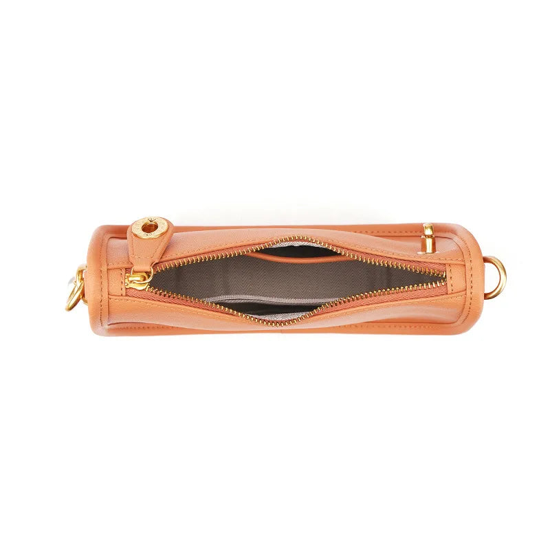 Pearl niche high-end feel stick bag, women's trend simple and versatile cowhide single shoulder crossbody bag