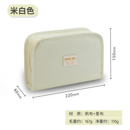 Pen Bag Large-capacity Canvas Pencil Bag for Primary and Secondary School Students High-profile Pencil Case Unisex Pen Pouch