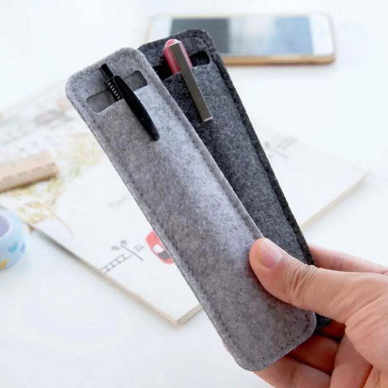 Pen Pencil Case Bag Holder Protective Pouch Felt Storage Bags Gift Stationary