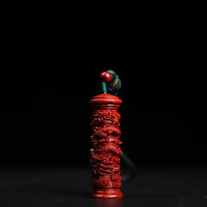 Pendant Lobular Rosewood 8cm Traditional Chinese Myth Historical Chinese Zodiac dragon Animal Sculpture Home Décor Car Hanging