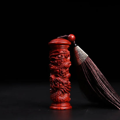 Pendant Lobular Rosewood 8cm Traditional Chinese Myth Historical Chinese Zodiac dragon Animal Sculpture Home Décor Car Hanging