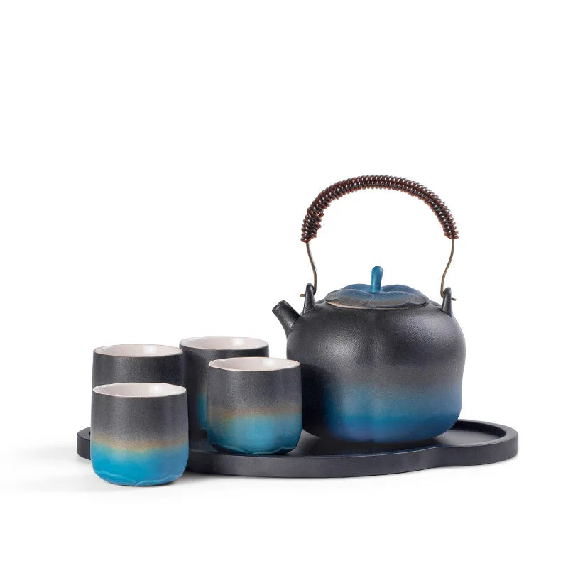Persimmon Ruyi Kung Fu Tea Set Home Simple Tea Tray Light Luxury Tea Set Gift Box