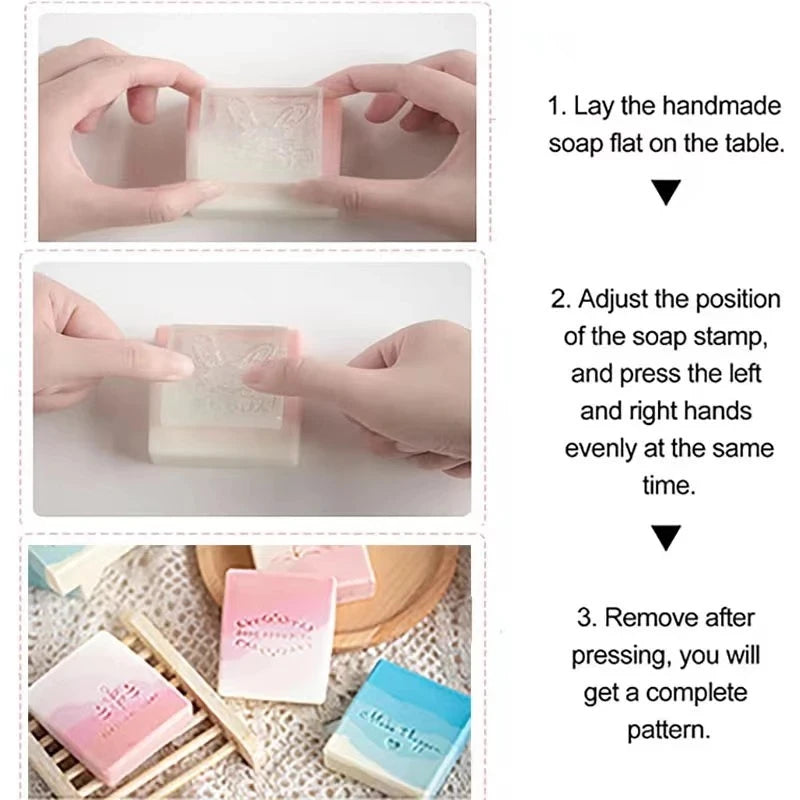 Personalised Custom Flower English Letter Series Soap Stamp Sealing Seal Mold For Diy Handmade Soap Making Supplies Kits Tools