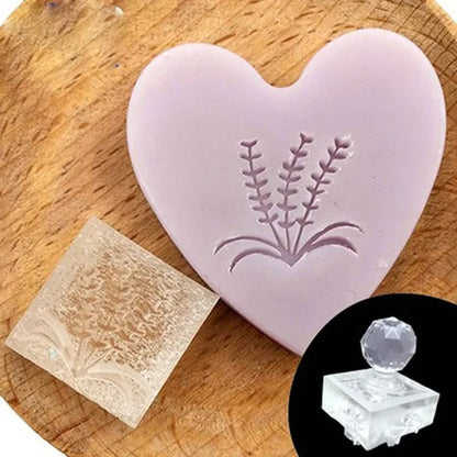 Personalised Custom Flower English Letter Series Soap Stamp Sealing Seal Mold For Diy Handmade Soap Making Supplies Kits Tools