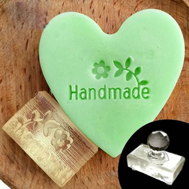 Personalised Custom Flower English Letter Series Soap Stamp Sealing Seal Mold For Diy Handmade Soap Making Supplies Kits Tools