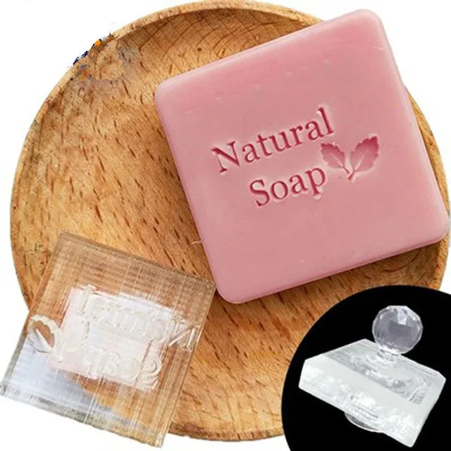 Personalised Custom Flower English Letter Series Soap Stamp Sealing Seal Mold For Diy Handmade Soap Making Supplies Kits Tools