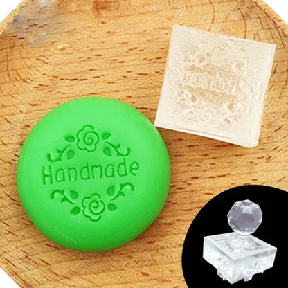 Personalised Custom Flower English Letter Series Soap Stamp Sealing Seal Mold For Diy Handmade Soap Making Supplies Kits Tools