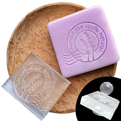 Personalised Custom Flower English Letter Series Soap Stamp Sealing Seal Mold For Diy Handmade Soap Making Supplies Kits Tools