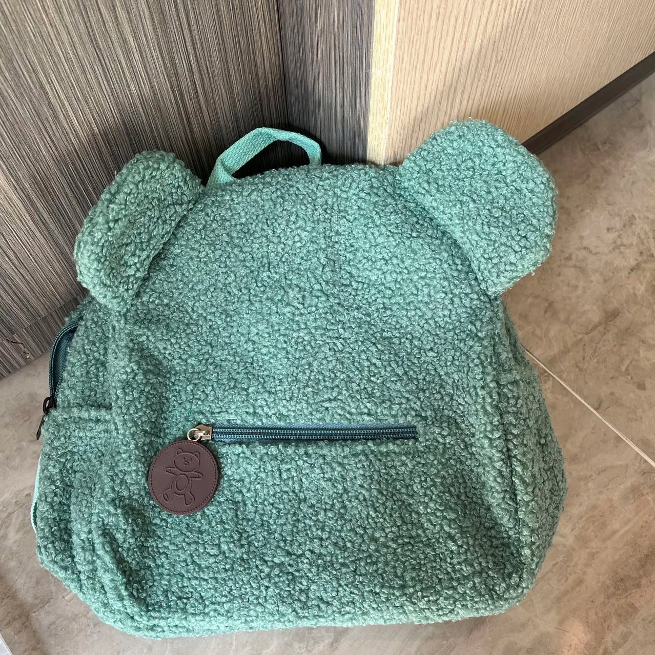 Personalised Embroidery Bear Backpack Embroidered Portable Children Travel Shopping Rucksack Women's Cute Bear Shoulder Backpack