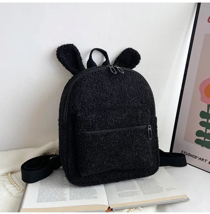 Personalised Embroidery Bear Backpack Embroidered Portable Children Travel Shopping Rucksack Women's Cute Bear Shoulder Backpack