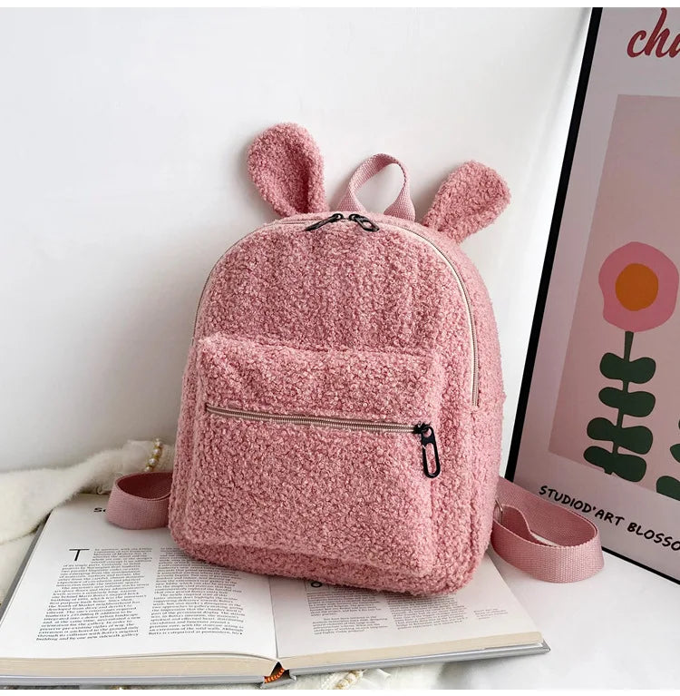 Personalised Embroidery Bear Backpack Embroidered Portable Children Travel Shopping Rucksack Women's Cute Bear Shoulder Backpack
