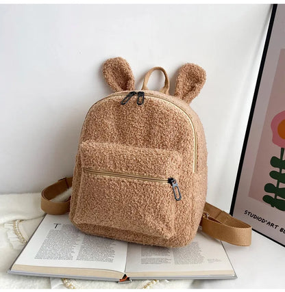 Personalised Embroidery Bear Backpack Embroidered Portable Children Travel Shopping Rucksack Women's Cute Bear Shoulder Backpack
