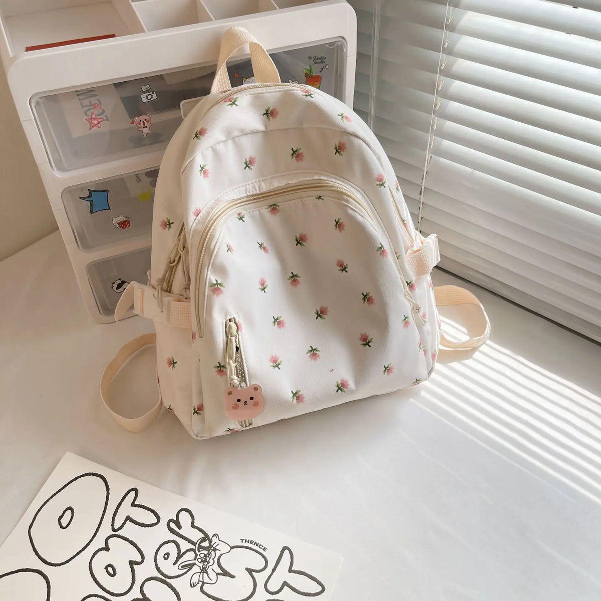 Personalised Embroidery Casual Daypack Ladies Backpack Custom Name Rucksack Handbag Coquette Backpack for School Travel Vacation