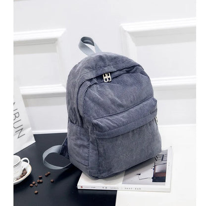 Personalised Embroidery Corduroy Kawaii Backpack Student Adorable Backpack for School Girls Women Cute Back Bag Casual Day Pack