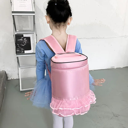 Personalised Embroidery Kids Dancing Latin Ballet Shoulder Bag Custom Name Toddler Girl Dance Ballet with Gauze Lace Backpack