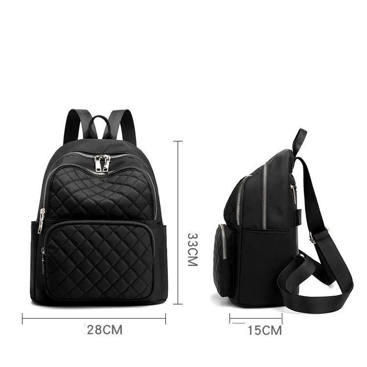 Personalised Embroidery Small Backpack Purse for Women Girls, Waterproof Lightweight Dual-use Travel Daily Daypack