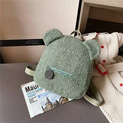 Personalised Plush Bear Backpack Fashion Shool Girls Bear Bag Travel Custom Your Name Cute Bookbag for Bear Party Supplies