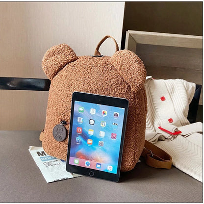 Personalised Plush Bear Backpack Fashion Shool Girls Bear Bag Travel Custom Your Name Cute Bookbag for Bear Party Supplies
