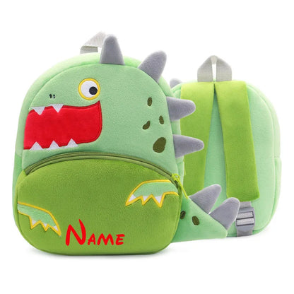Personalised Toddler Backpack, Boys and Girls Cute Plush Animal Small Daycare Backpack for Little Kids Preschool Book Bag