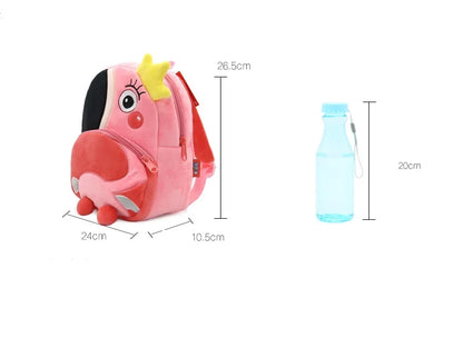 Personalised Toddler Backpack, Boys and Girls Cute Plush Animal Small Daycare Backpack for Little Kids Preschool Book Bag