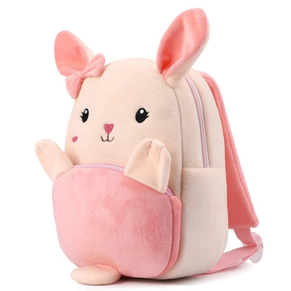 Personalised Toddler Backpack, Boys and Girls Cute Plush Animal Small Daycare Backpack for Little Kids Preschool Book Bag