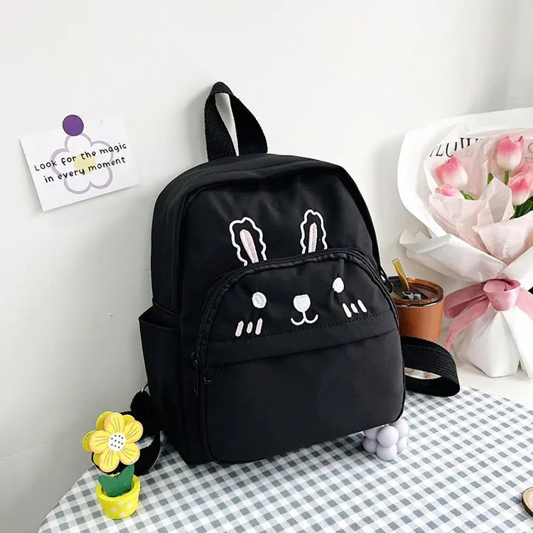 Personalised Toddler Backpack for Girls Cute Cartoon Rabbit Ears Girl Kids Backpack for Rabbit Custom Name Travel Baby Backpack