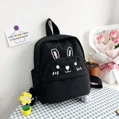Personalised Toddler Backpack for Girls Cute Cartoon Rabbit Ears Girl Kids Backpack for Rabbit Custom Name Travel Baby Backpack