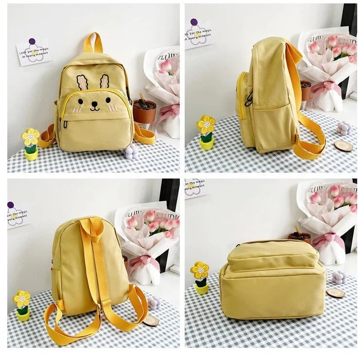 Personalised Toddler Backpack for Girls Cute Cartoon Rabbit Ears Girl Kids Backpack for Rabbit Custom Name Travel Baby Backpack
