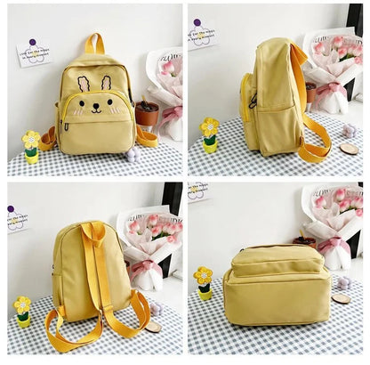 Personalised Toddler Backpack for Girls Cute Cartoon Rabbit Ears Girl Kids Backpack for Rabbit Custom Name Travel Baby Backpack