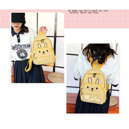 Personalised Toddler Backpack for Girls Cute Cartoon Rabbit Ears Girl Kids Backpack for Rabbit Custom Name Travel Baby Backpack