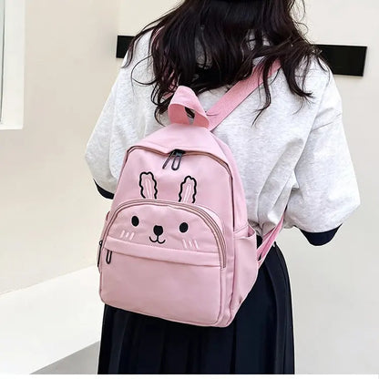 Personalised Toddler Backpack for Girls Cute Cartoon Rabbit Ears Girl Kids Backpack for Rabbit Custom Name Travel Baby Backpack