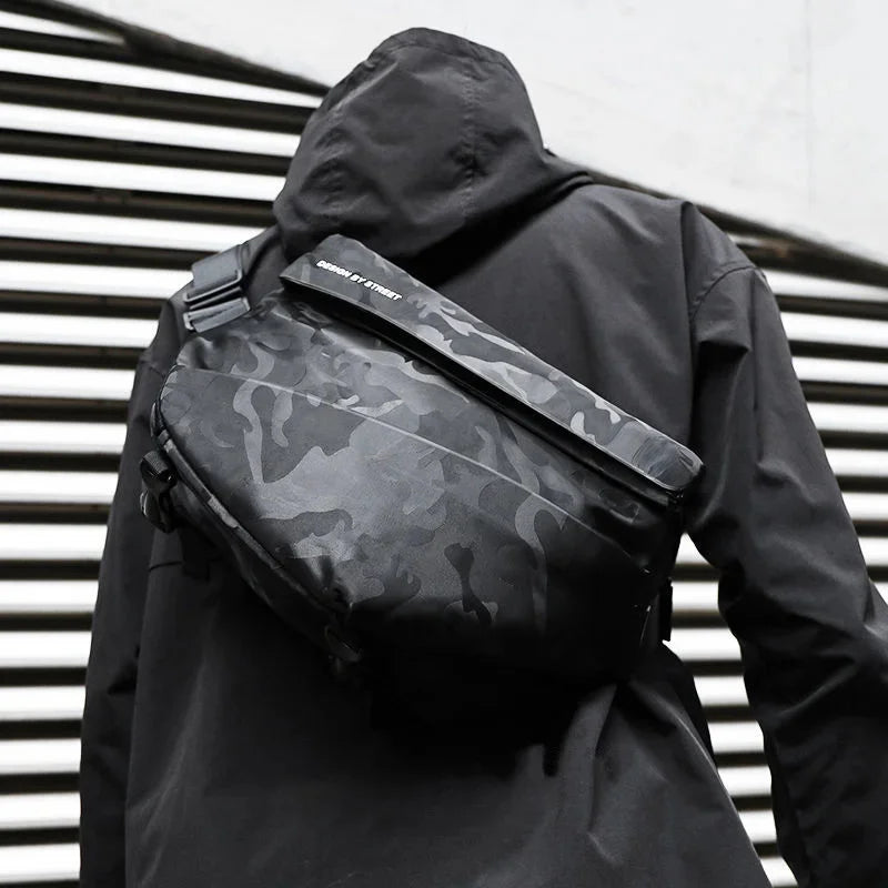 Personalised Trend Men's Crossbody Fashion Multilayer Chest High Quality Oxford Cloth Shoulder Sling Bags