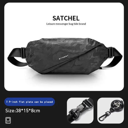 Personalised Trend Men's Crossbody Fashion Multilayer Chest High Quality Oxford Cloth Shoulder Sling Bags