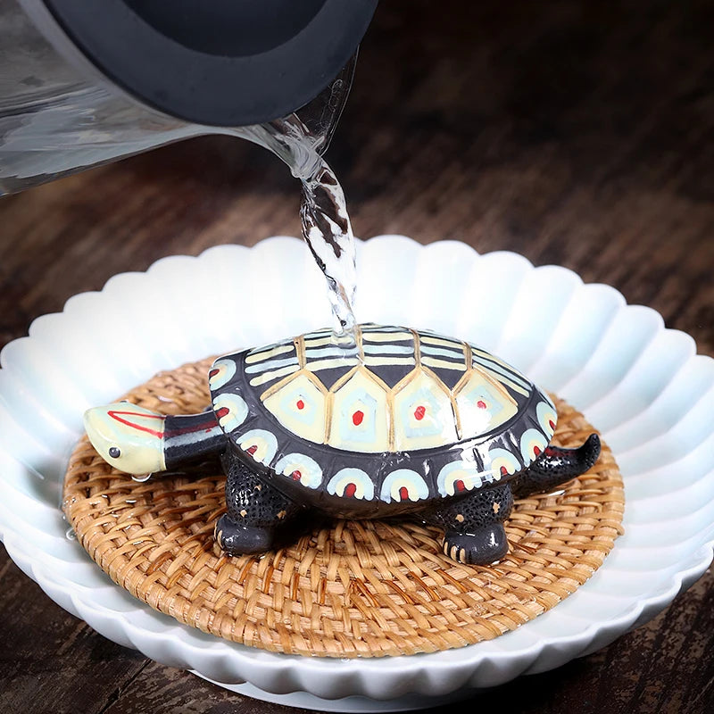 Personality Creative Color Changing Purplue Sand Tea Pet Handmade Tea Tray Ornament Boutique Tea-Soaked Tea Pet Tea Treasure Tea
