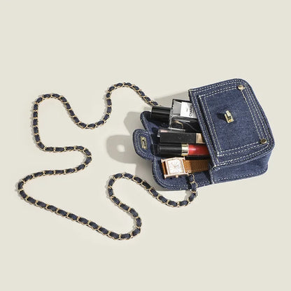 Personality Mini Rhombus Small Square Bag Women's Shoulder Bag Convenient Crossbody Chain Bags Lipstick Cosmetics Bags