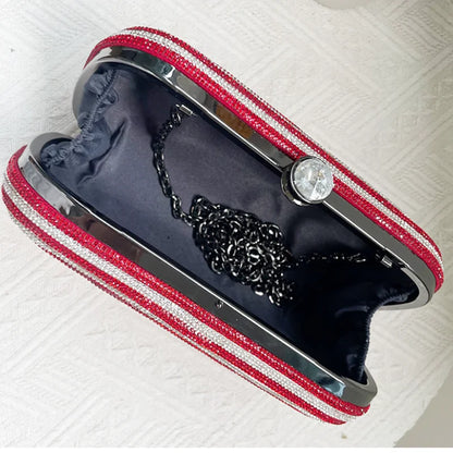 Personality lstreak Gold Diamond Wedding Dress Bags Bridal Crystal Handbags Purses Metal Women Rhinestones Clutch Purse Designer